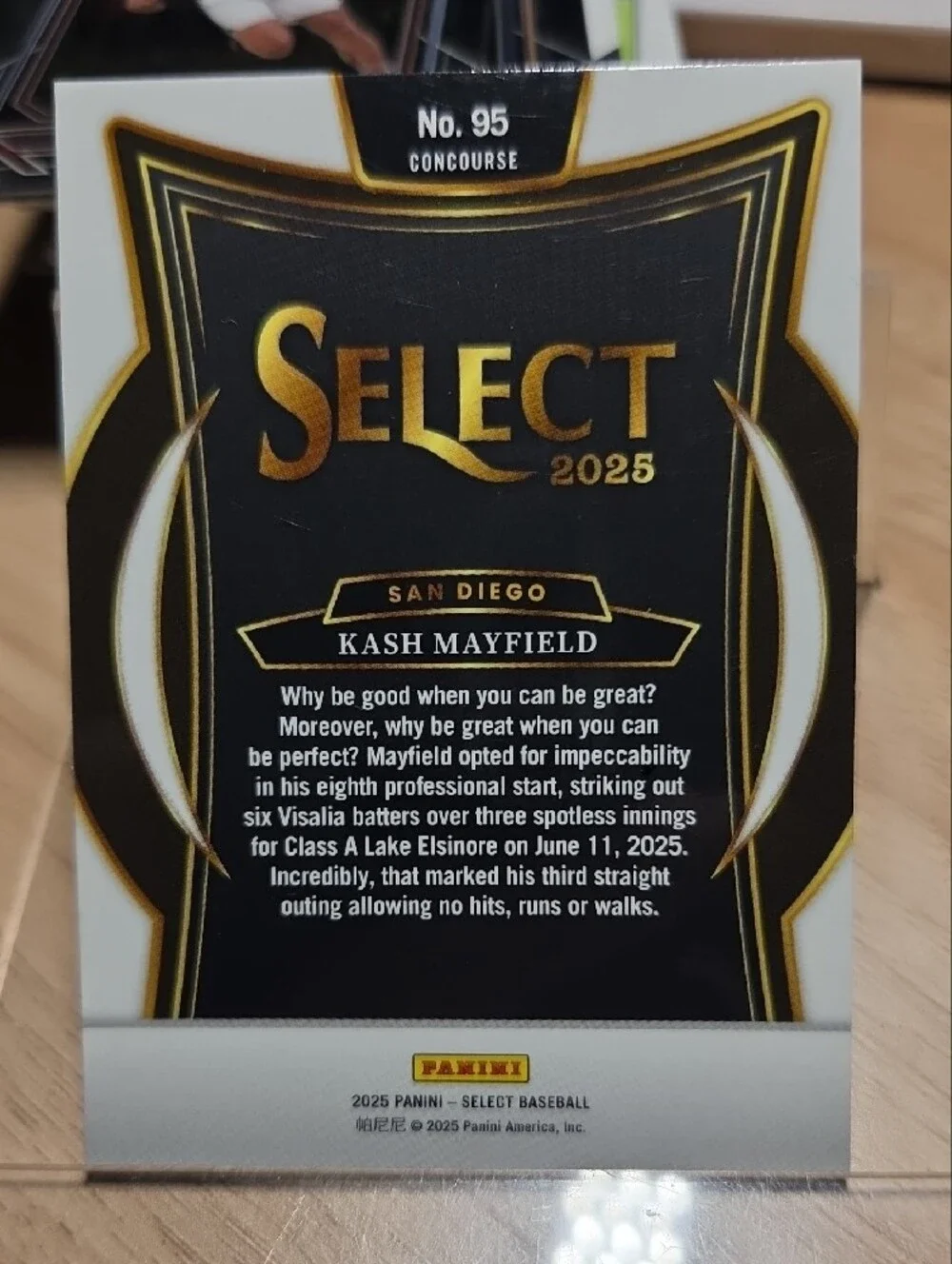 2025 Panini Select Kash Mayfield